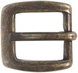 3/4" (19 mm) Single Prong Solid Brass Rectangular Belt Buckle image 2