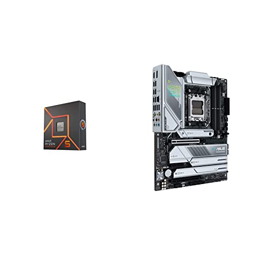 Image of AMD Ryzen 5 7600X 6-Core, 12-Thread Unlocked Desktop Processor & ASUS Prime X670E-PRO WiFi Socket AM5 (LGA 1718) Ryzen 7000 ATX Motherboard