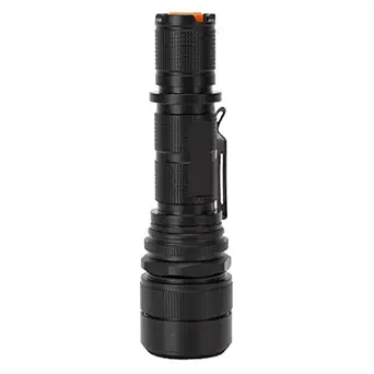 UBERSWEET Lighting Tools, Electric Torch White Light Black for Outdoor for Biking for Climbing for Camping
