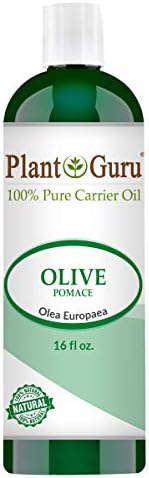 Olive Oil 16 oz Pomace Cold Pressed 100% Pure Natural Carrier - Skin, Body And Face. Great For Moisturizing Creams, Lotions, Scalp Treatments, and Lip Balms