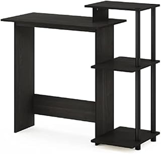 Furinno Efficient Home Laptop Notebook Computer Desk, Study Desk, Writing Desk, Espresso/Black, 100.6 (W) x 85.3 (H) x 39.6 (D) cm