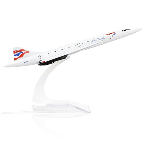 Concorde British Airways modelo de avión de metal miniatura coleccionable 1/400 2