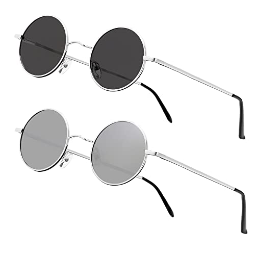 Image of Vintage Small Round Polarized Hippie Sunglasses for Men Women Circle Sun Glasses NP1002