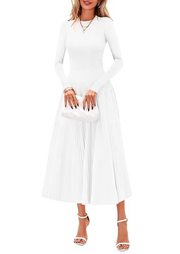 PRETTYGARDEN Womens Sweater Dress 2026 Long Sleeve...