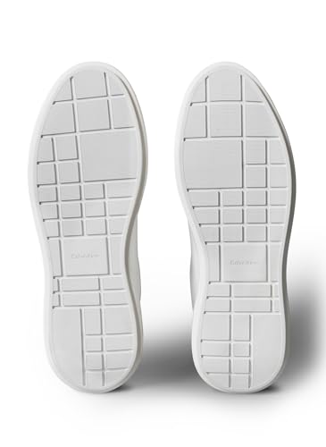 Calvin Klein Uomo Sneakers Con Suola Preformata Chunky Laceup In Pelle, Bianco (Bright White/Black), 41 - 7