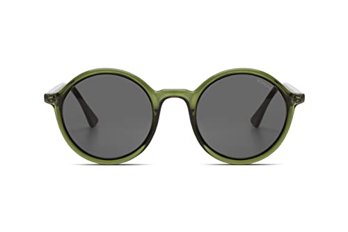 Lunettes de soleil unisexes rondes KOMONO Madison en Bio-Nylon noir