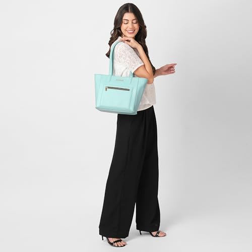 Image of Caprese Indra Tote Medium Bag for Women | Stylish Shoulder Bag with Comfortable Straps, Multi-Compartment & Zip Closure | Ideal for Laptop & Essentials | Design for Work, Travel, Shopping