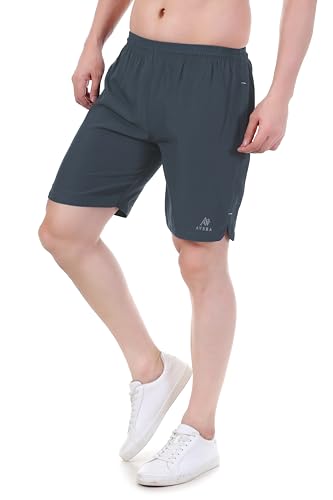 Image of Sports Shorts for Men, Athletic Running & Gym Shorts with Zip Pocket, Regular Fit Training Shorts