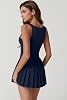 Vestido de Tenis QINSEN para Mujer, de Cuello Cuadrado, con Plisados, Sin Mangas, con Shorts Integrados, Deportivo de Golf con Bolsillos 4