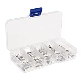 Nishiyuenyi 100 Pezzi Oscillatore Quarzo Assortimento Kit Cristallo Risonatore Frequenze Varie in Alluminio Adatto per Elettronica Automobili TV Lettori DVD PC