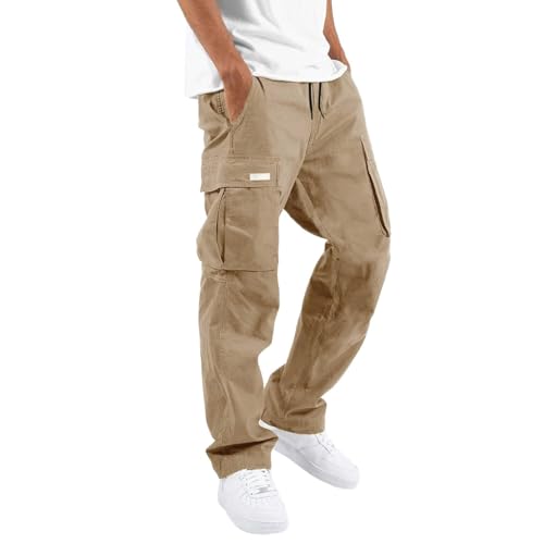 Men's Hiking Pants Cargo for Men 5-Pocket Lightweight Mens Work Tapered Travel Joggers Utility Light Weight