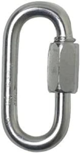 FIXE - MAILLÓN CORTO ZINCADO 6mm - Escalada Maillon Rapide Ovalado de Acero Zincado - Cierre de Rosca - Gran Resistencia