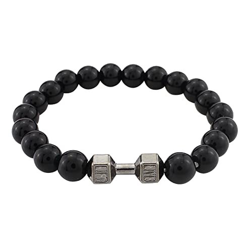 Rugged Watches Rock Beads - Mancuerna de metal con cuentas versátiles, 3 aretes de aro, talla única, Piedra emperador, No es una piedra preciosa
