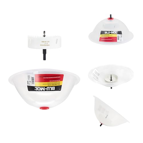 Disston 4 1/4” Bi-Metal Recessed Light kit with Blu-MOL Flexible Dust Bowl. Used to Place Recessed Light and new LED Recessed Lights by Disston - Used condition - US$22.24
