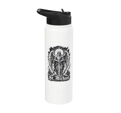San Miguel Quis Ut Deus Arcángel Protector Stainless Steel Insulated Water Bottle