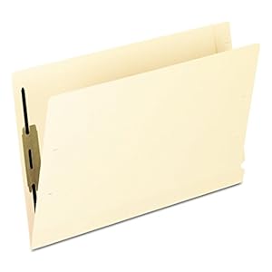 Pendaflex Laminated Spine End Tab Fastener Folder, Position #1, Legal, Manila, 50/Box