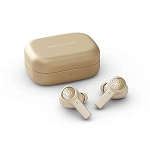 Bang & Olufsen – Beoplay EX Draadloze Bluetoothoortelefoon met microfoon, actieve ruisonderdrukking en USBCoplader, waterdichte oordopjes, 20 uur speeltijd,eén maat – Gold Tone