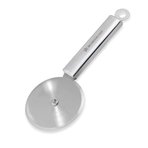 Image of Wonderchef Ambrosia Pizza and Sandwich Cutter | Food-Grade Stainless-Steel Blades and Handle | Built-in Finger Guard | Multi-Purpose Use for Roti, Paratha, Dough | Dishwasher Safe | 1-Year Warranty