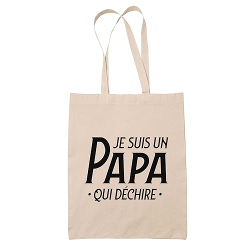 Sac cabas jute je suis un papa qui déchire pour homme