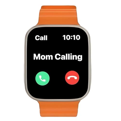 Image of T800 Smart Watch, Touchscreen Display, Fitness Tracker, Compatible with Android, Bluetooth Connectivity (Orange)