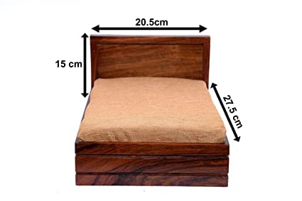 Image of CRAFT D ARTS Ladu Gopal Storage Bed, Smallsingle, Rosewood, Polished wood, Brown