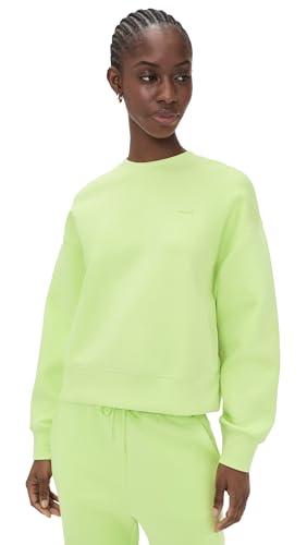 Lacoste Women's Oversized Double Face Jersey Sweatshirt, Sencha, 0