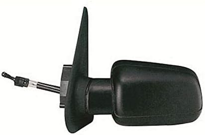 Left Driver Side Mirror VL324 Unpainted Black Manual Operated Glass Convex Exterior Wing Mirror Assembly Replacement Compatible With Citroen ZX 1991 1992 1993 1994 1995 1996 1997