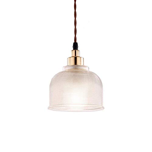 Lustre en verre transparent réglable style européen pour plafond