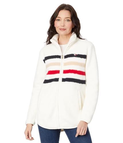 Tommy Hilfiger Women's Stripe Sherpa Jacket