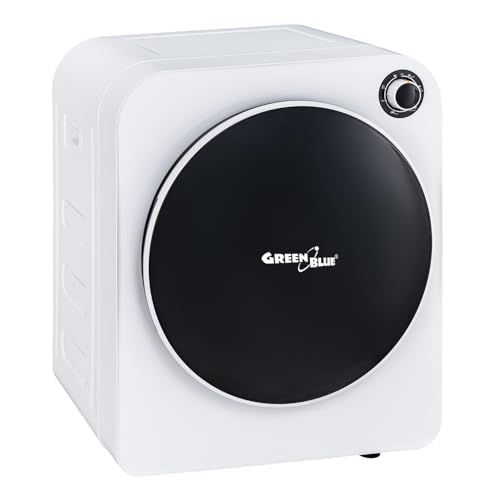 Green Blue GB410 Elektrischer Wäschetrockner | 3 kg Füllgewicht | Einstellbare Trockenzeit 20-180 Minuten | 830 W Leistung | Ablufttrockner für Kleidung | Freistehend oder Wandmontage