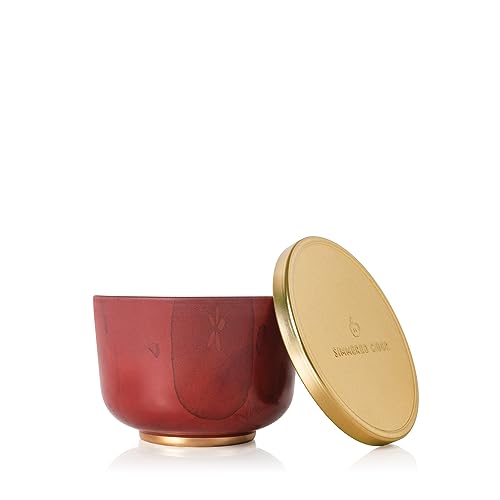 Thymes Scented Candles for Women & Men – Tin with Lid – Luxury Home Decor – Apple Candles with Notes of Crushed Clove, Cardamom, Bourbon & Malted Rum (Simmered Cider, 6.5 oz)