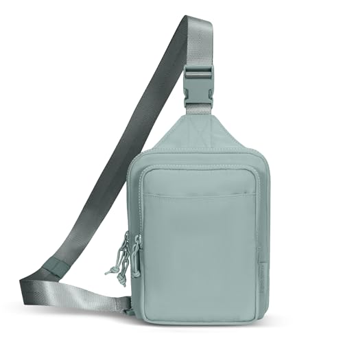 Image of Hynes Eagle Nylon Sling Bag for Women Convertible Crossbody Chest Purse with Reversible Strap for Travel Hiking Work Commute