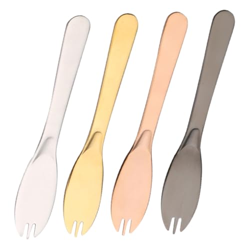 Alipis Ergonomic Cheese Slicer Knife 4 Piece Set Stainless Steel Butter Cheese Fruit Jam Perfect for Kitchen