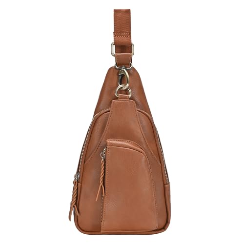 MMS Brands Antik Kraft Tasha Crossbody Sling (Tan) | Vegan