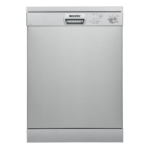 Wonder Lavavajillas 60 cm Inox WJ12600EX. 1900W, 12 Cubiertos, 2 Bandejas, 5 Programas, Control Electrónico, Función Stop&Go, Secado Super Active, Bajo nivel Sonoro, Eficiencia Energética Clase E