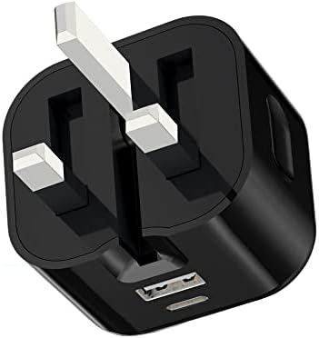 USB C Wall Charger, Mini 20W Dual Ports USB Type C PD Fast Charger, USB 18W QC 3.0 Charger Block With Foldable Plug For iPhone 14/14 Plus/14 Pro/14 Pro Max/13/13 Pro/13 Pro Max/13 Mini/SE 2022(BLACK)