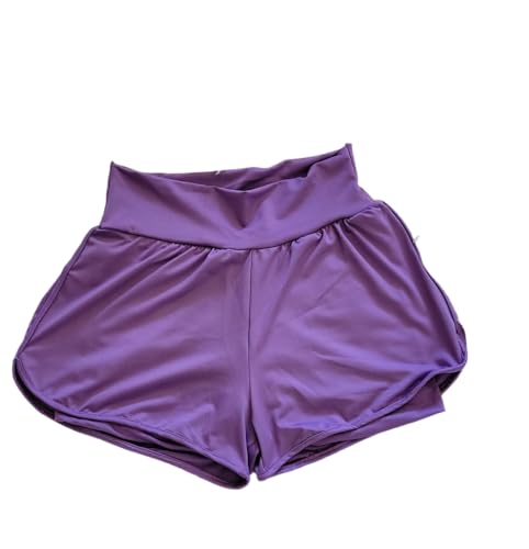 Short Duplo Fitness Academia Feminino Short Treino Caminhada (BR, Alfa, G, Regular, Regular, LILAS)