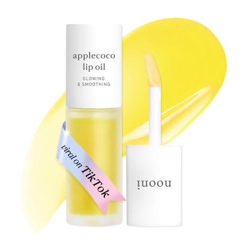 Image of NOONI Korean Lip Oil - Applecoco | Long-Lasting, Moisturizing, Plumping, Revitalizing for Dry Lips, Waterproof, No Peel Off, Hydrating, Stocking Stuffers, Preppy Stuff, 0.12 FL Oz