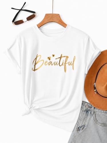 Image of Jawdrobe Women's Graphic Printed T-Shirt Soft Cotton Blend Tee for Everyday Style | Oversized Fit Half Sleeve Printed Round Neck T-Shirt for Women
