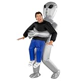 Morph Alien Costume, Silver Inflatable Alien Costume Adult, Halloween Costumes for Men, Halloween Costumes for Adults