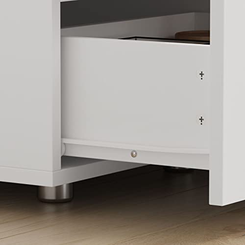 Didugo Chest Of Drawers 2 Drawer Dresser, Wide Storage, Minimalist & Contemporary, White Dresser For Bedroom (15.7”W X 11.6”D X 18.9”H) #TOP5