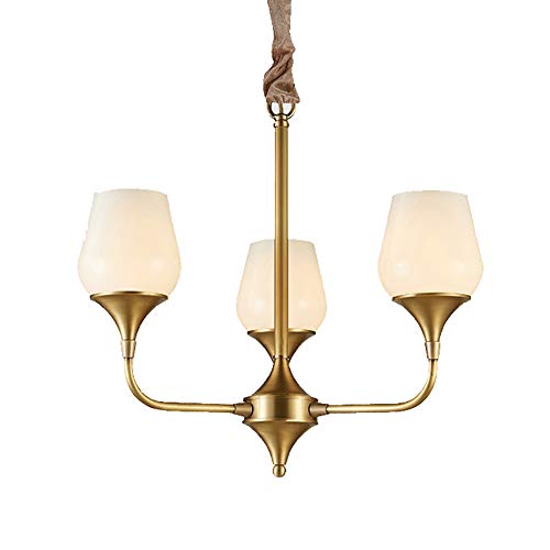 Chandelier post-américain E27 pour illuminer un grand salon