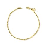 Carol Bela 18K Gold Rope Bracelet for Women – Gold Chain Bracelet, Elegant Gold Bracelet Chain, Timeless Accessory for Everyday Wear