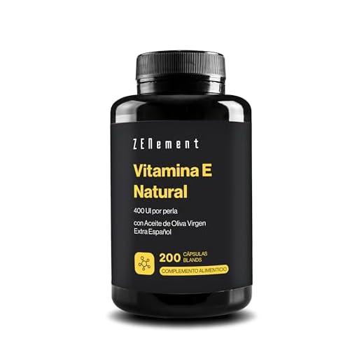 Vitamina E Natural 400 UI (D-Alfa-Tocoferol) | 200 perlas: Suministro para más de 6 meses | Antioxidante que protege las células del estrés oxidativo | No GMO | de Zenement