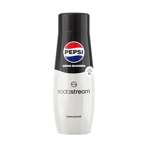 SodaStream Concentré Pepsi Zéro Sucres pour Machine à Eau Pétillante et Soda | Préparez jusqu'à 9 Litres de Pepsi max en Quelques Secondes, 440ml