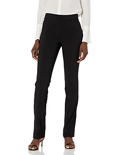 Lark & Ro Women's Barely Bootcut Stretch Pant: Comfort Fit, Black, 10L