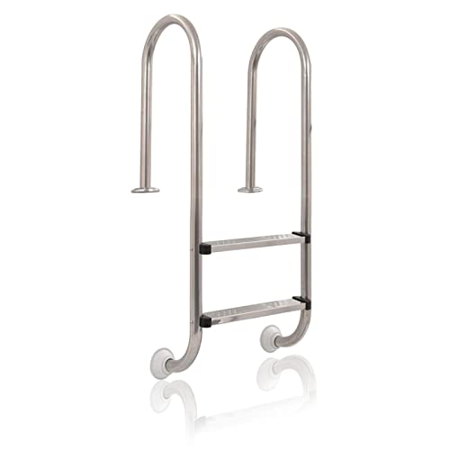 Escalera para piscina con pies antideslizantes y 2 peldaños miniatura 1