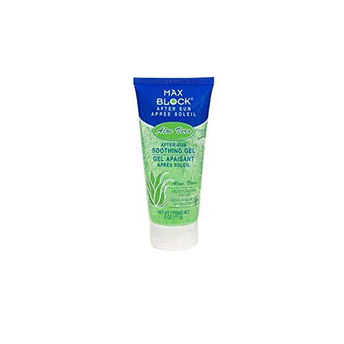 Max Block After Sun Soothing Gel with Aloe Vera 6 Oz (Pack of 2)