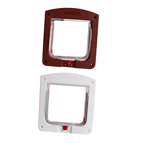 ifundom 2pcs Cat Door for Easy Entry Exit Controllable Flap Doors for Cats and Kittens Convenient Installation and Options