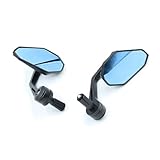 Motorrad-Seitenansicht 1 Paar 7/8 Zoll Lenkerendspiegel, Blaue Linse, Für FZ09 FZ07 MT07 MT09 MT03 MT10